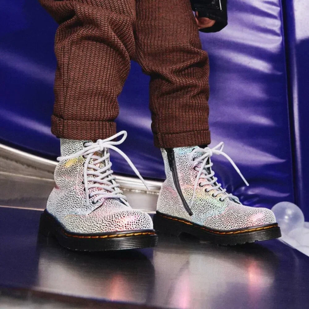Dr. Martens Toddler 1460 Pascal Iridescent Lace Up Boots